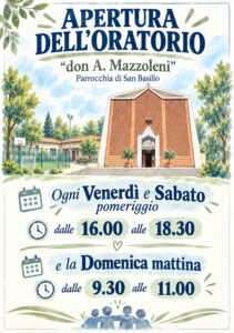 Orari dell'oratorio dal mese di Novembre in poi